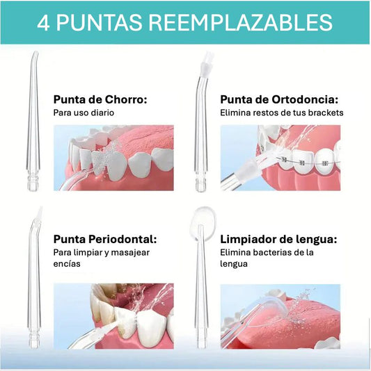 Irrigador dental 🦷 - Quita sarro y suciedad en 10 segundos