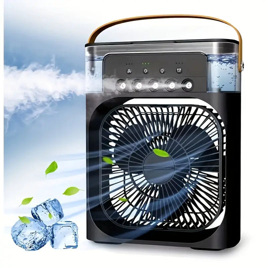 Enfriador de Aire + Humidificador + Luz LED ❄️